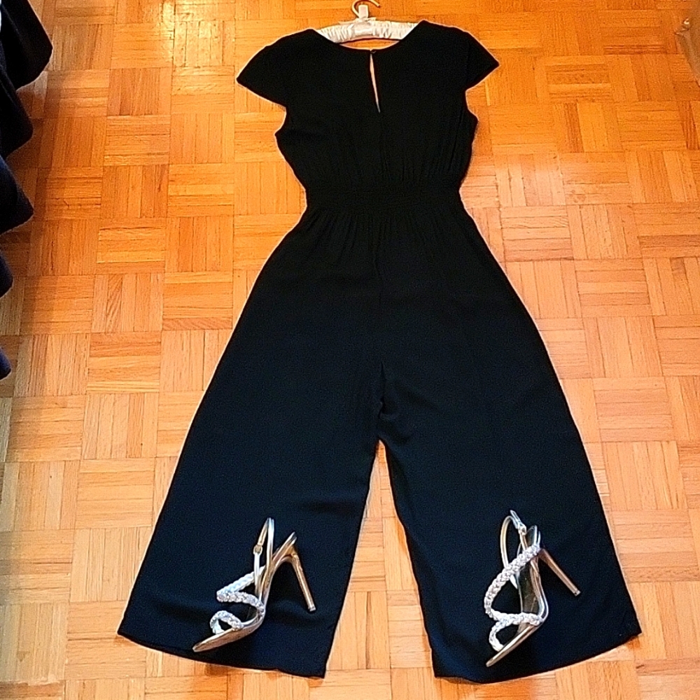 Sexy, Classy Black Jumpsuit, Culotte Length, M